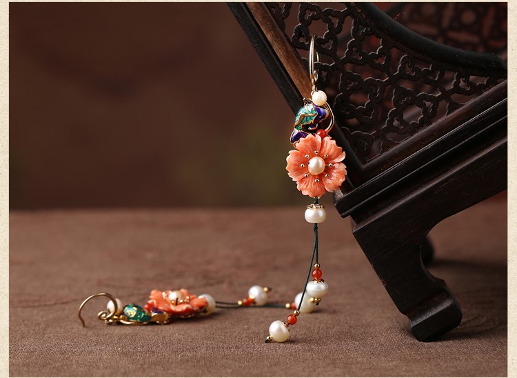 一生有你耳環(huán)，貝殼雕花首飾