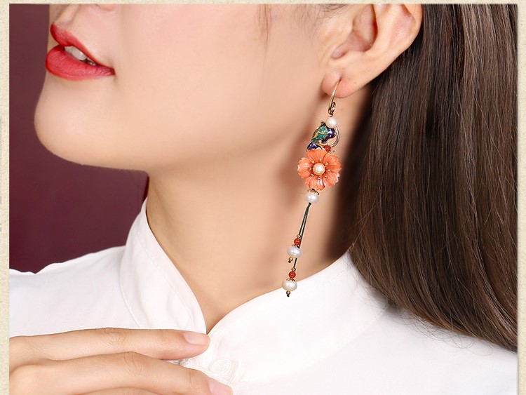 一生有你耳環(huán)，貝殼雕花首飾