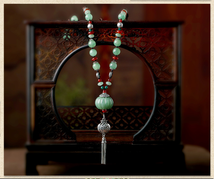 福運綿綿毛衣鏈，華美復古項鏈首飾