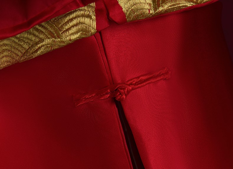 金龍男士古裝中式禮服，復(fù)古家佳樂文學(xué)新郎禮服