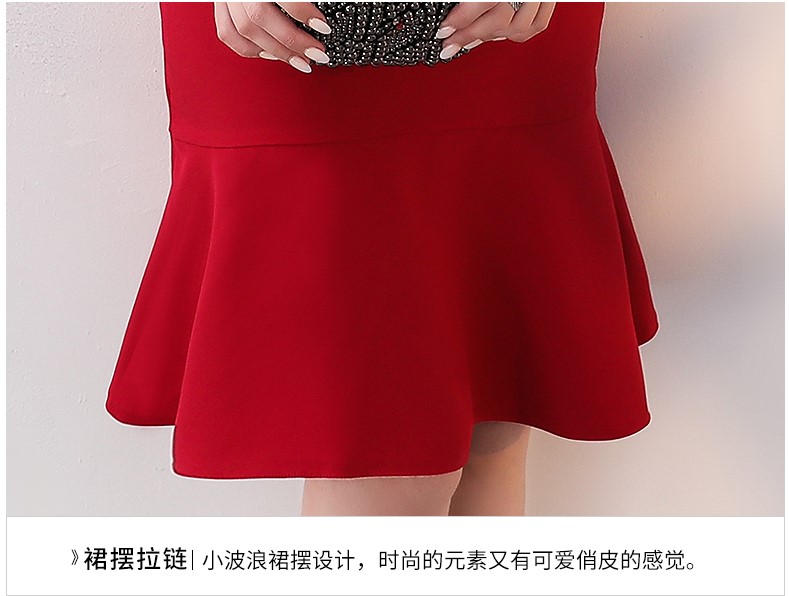 蕾絲花朵中式禮服，性感魚尾晚禮服