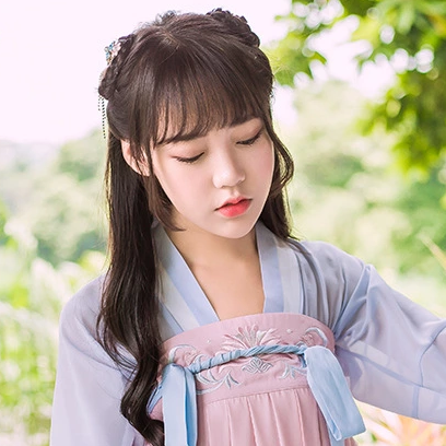 粉嫩小清新女生頭像，唯美古風(fēng)真人頭像