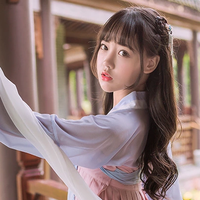 粉嫩小清新女生頭像，唯美古風(fēng)真人頭像