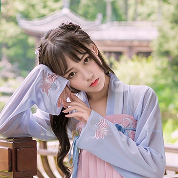 粉嫩小清新女生頭像，唯美古風(fēng)真人頭像