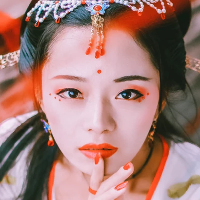 嬌艷女子頭像，唯美古風真人頭像