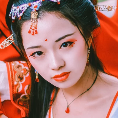 嬌艷女子頭像，唯美古風真人頭像