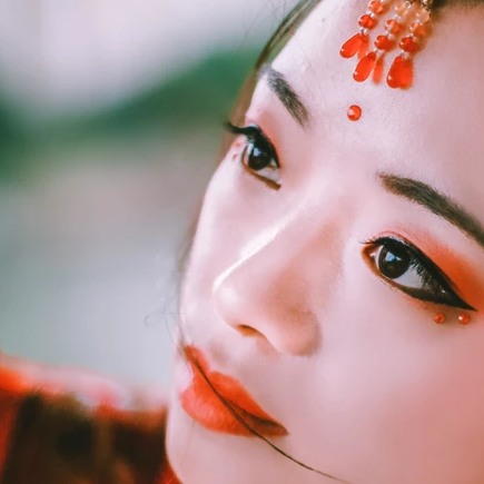 嬌艷女子頭像，唯美古風真人頭像