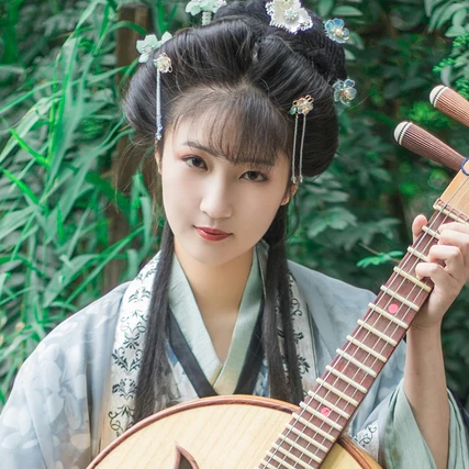 古典琵琶女子頭像，唯美古風(fēng)真人頭像
