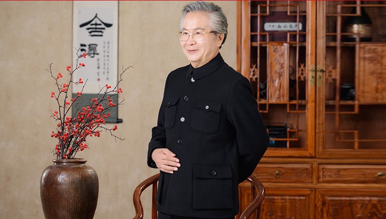 家佳樂文學(xué)民國中華立領(lǐng)中山裝