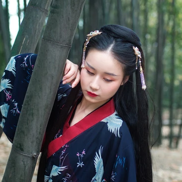 竹林閨蜜頭像，唯美古風真人頭像