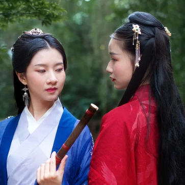 竹林閨蜜頭像，唯美古風真人頭像