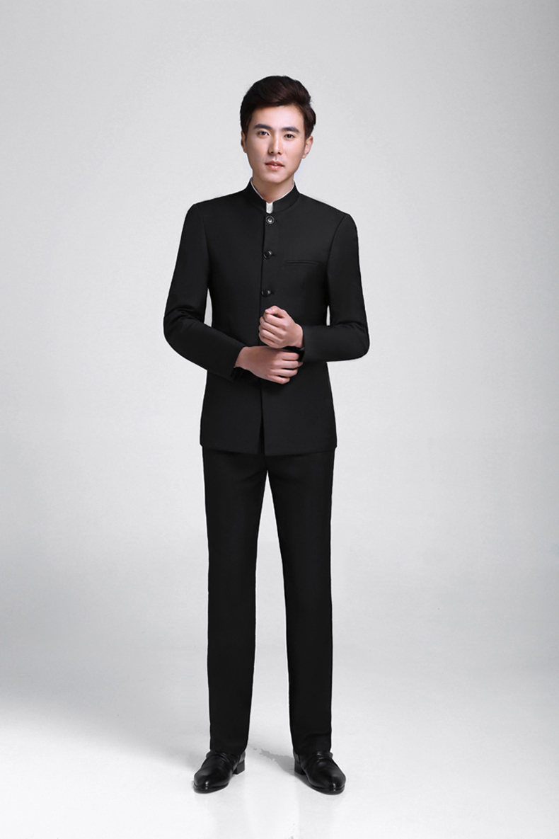 家佳樂文學(xué)立領(lǐng)男士簡(jiǎn)約修身中山裝