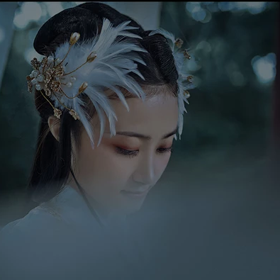 妖艷帶傘女子頭像，唯美古風(fēng)真人頭像