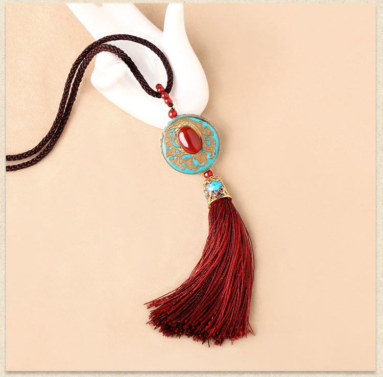 時(shí)尚家佳樂(lè)文學(xué)流蘇吊墜毛衣鏈項(xiàng)鏈