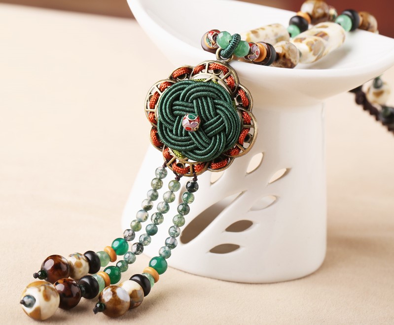 時尚家佳樂文學陶瓷流蘇毛衣鏈情愫項鏈