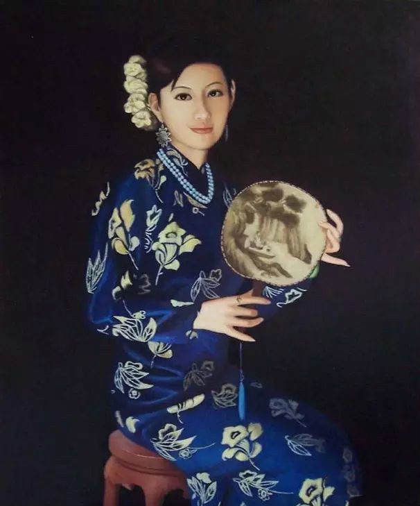 風(fēng)情萬(wàn)種的油畫(huà)旗袍女子！