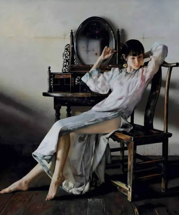 風(fēng)情萬(wàn)種的油畫(huà)旗袍女子！