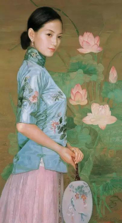 風(fēng)情萬(wàn)種的油畫旗袍女子！