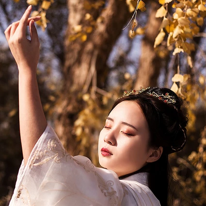 傷感流淚帶傘頭像，唯美古風(fēng)真人頭像