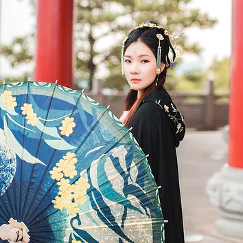 長(zhǎng)相思帶傘女生頭像，唯美古風(fēng)真人頭像