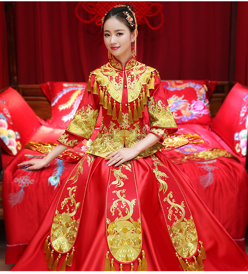 古韻悠揚(yáng)秀禾服中式禮服，奢華精致新娘禮服