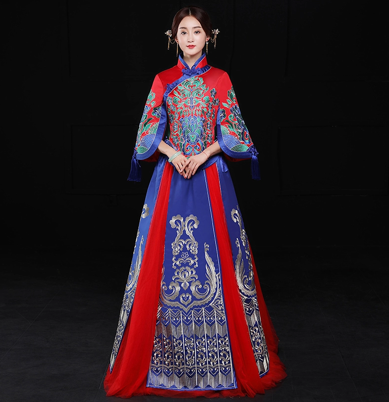 復古文藝中式禮服，家佳樂文學新娘結婚禮服