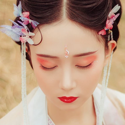 蝶蓮花女生頭像，唯美古風(fēng)真人頭像