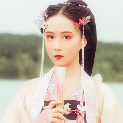 蝶蓮花女生頭像，唯美古風(fēng)真人頭像