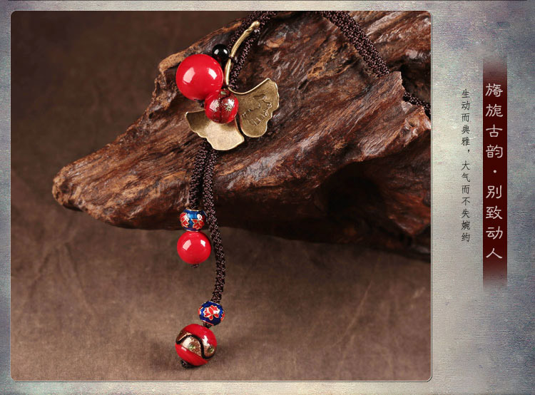 簡(jiǎn)約大氣家佳樂文學(xué)紅色吊墜毛衣鏈項(xiàng)鏈