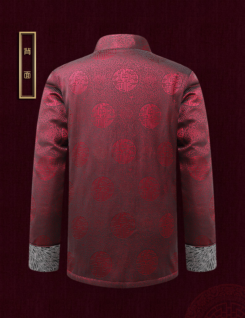 古典花紋男士唐裝，復(fù)古風(fēng)喜慶唐裝