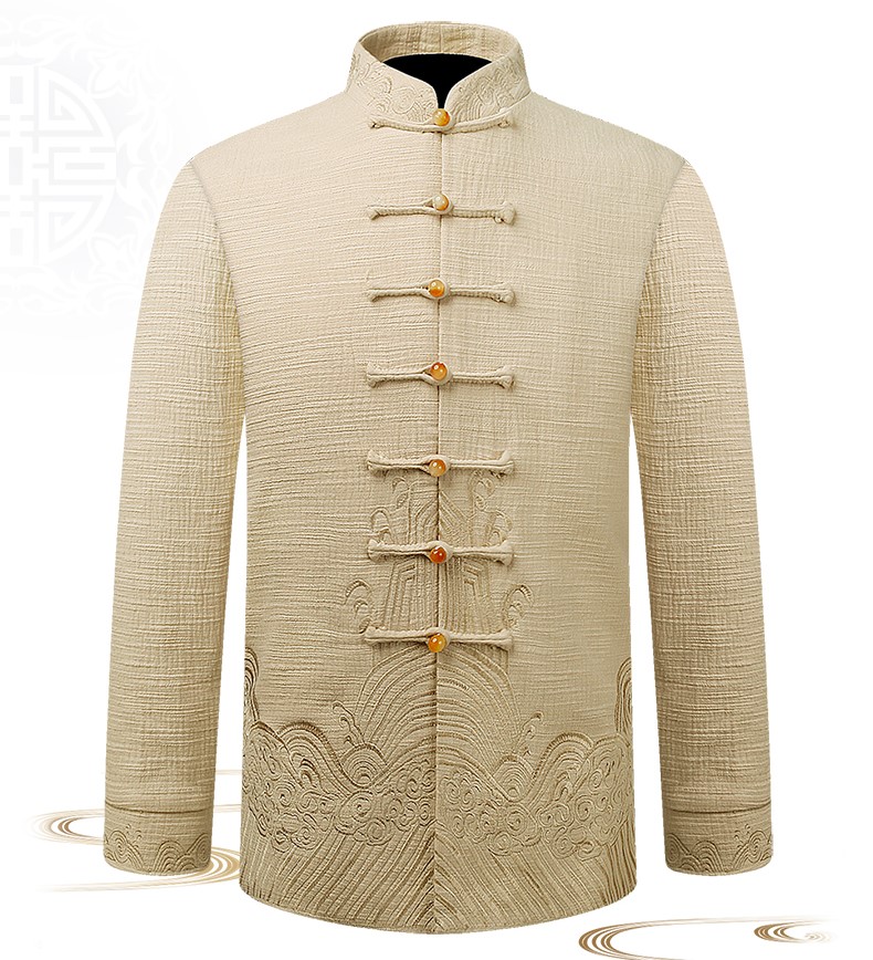 古典刺繡男士唐裝，復(fù)古風(fēng)中式唐裝