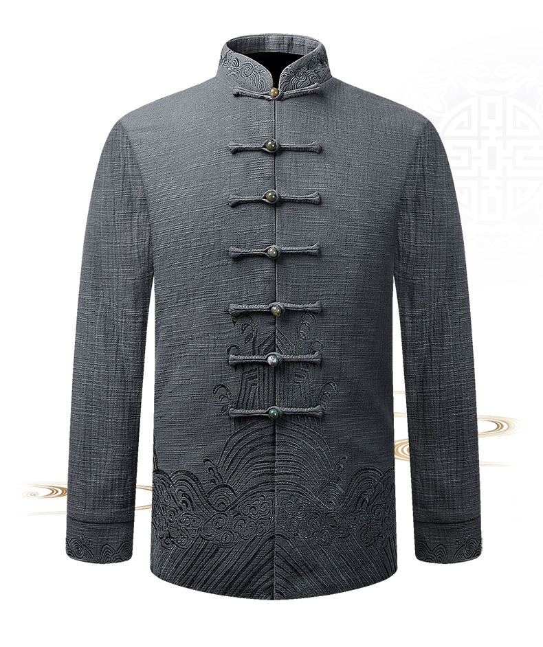 古典刺繡男士唐裝，復(fù)古風(fēng)中式唐裝