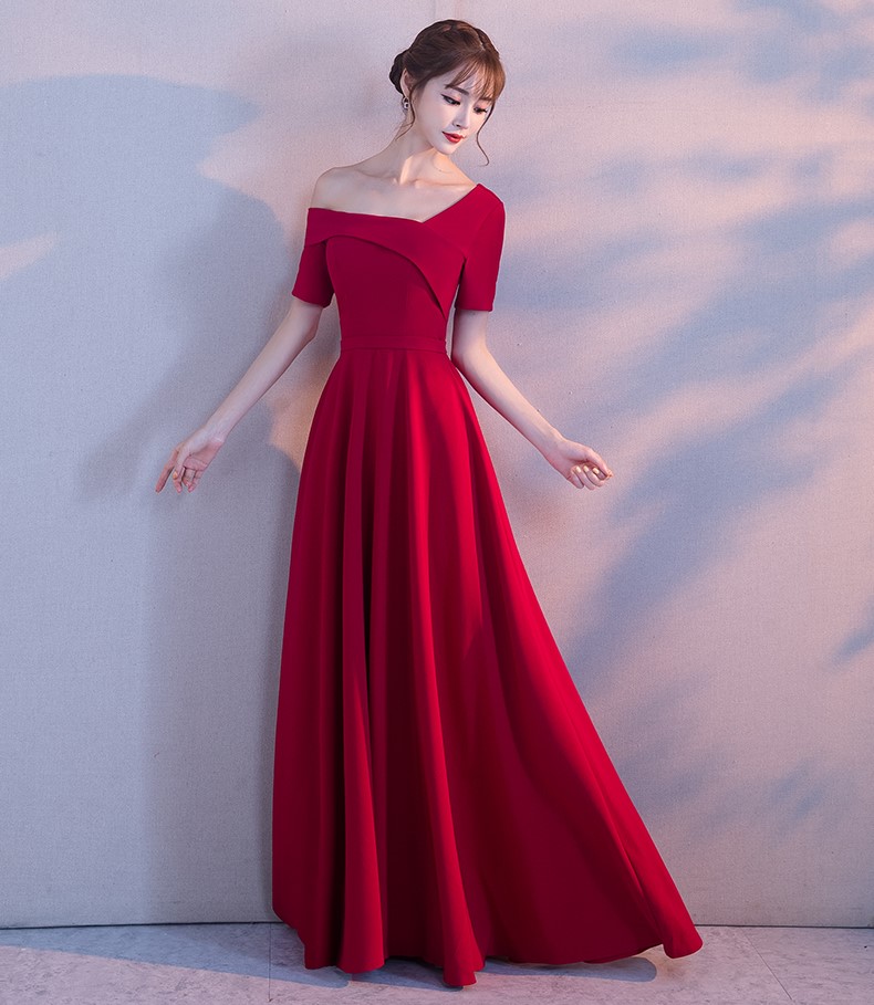 性感露肩中式禮服，甜美氣質(zhì)晚禮服