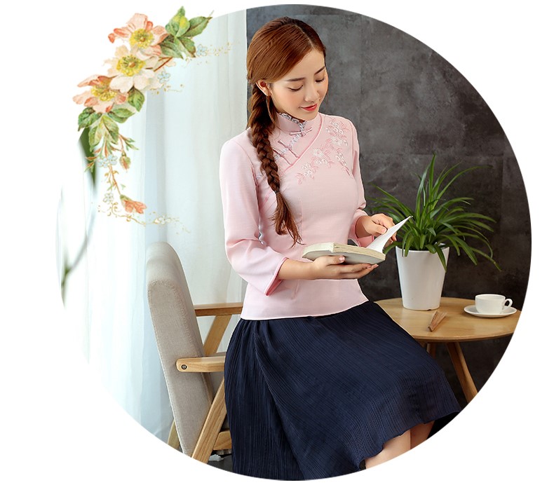 古典小繡花家佳樂文學女士唐裝