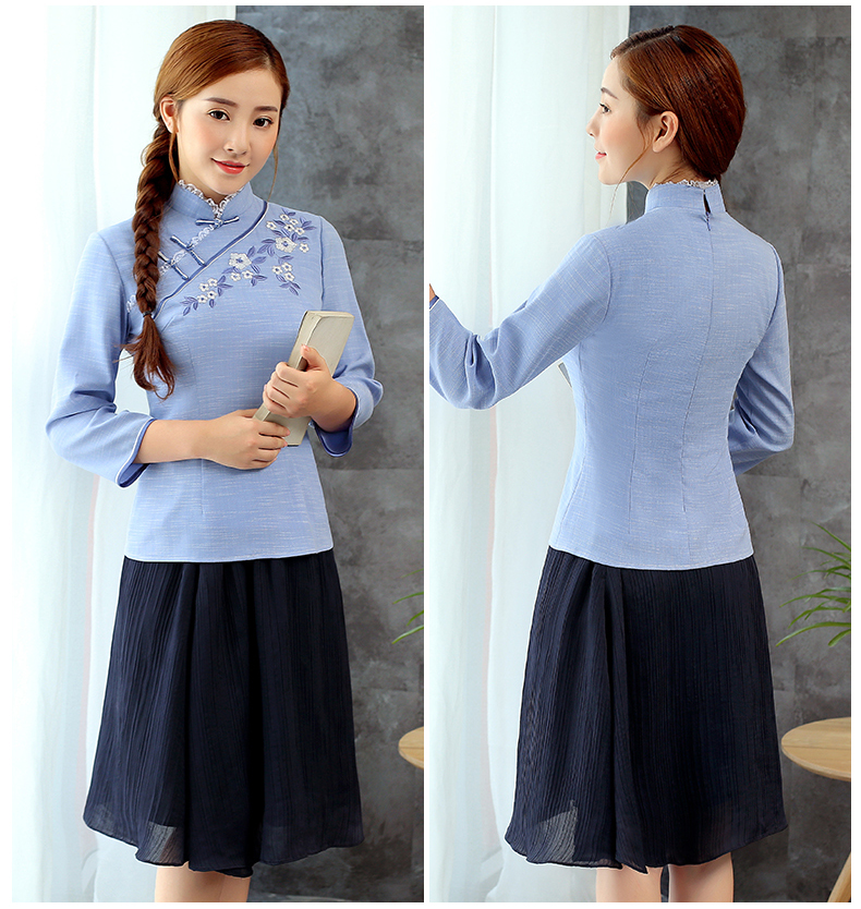 古典小繡花家佳樂文學女士唐裝