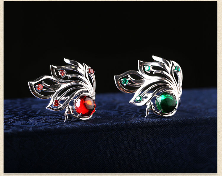 家佳樂文學(xué)鋯石夸張銀戒指