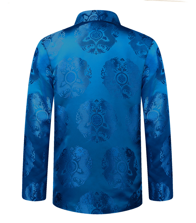 寶藍(lán)色中式唐裝外套，用心品質(zhì)回歸本心