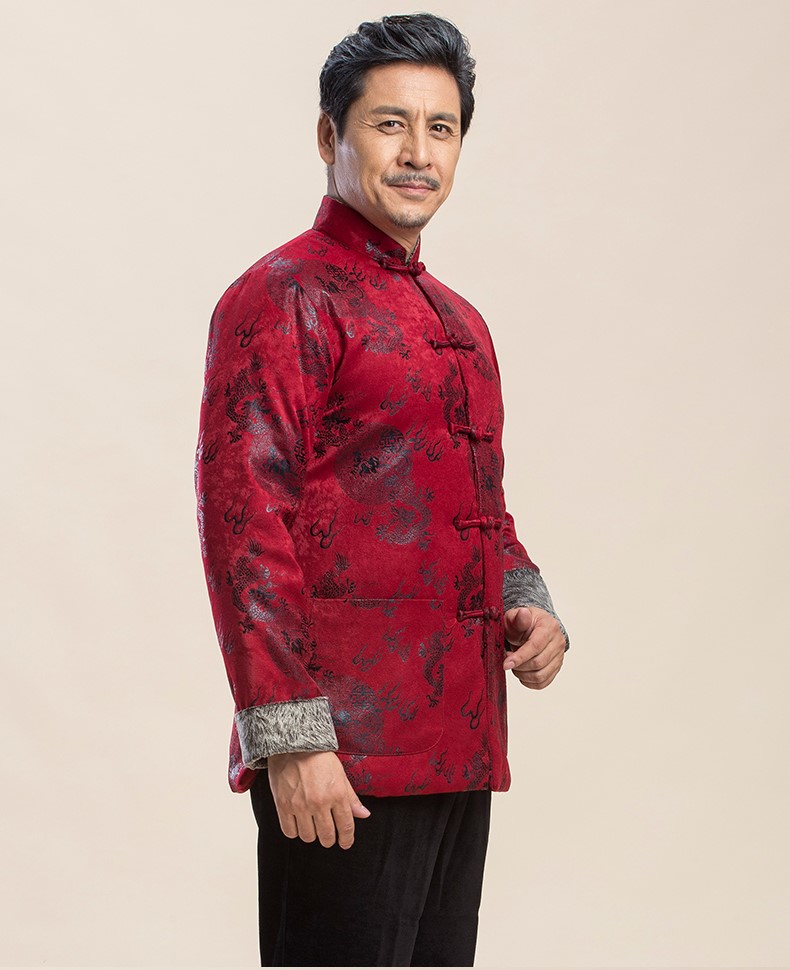 喜慶唐裝禮服外套，復古風男士唐裝