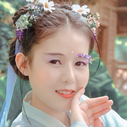 清新可愛(ài)美人妝女生頭像，唯美古風(fēng)真人頭像