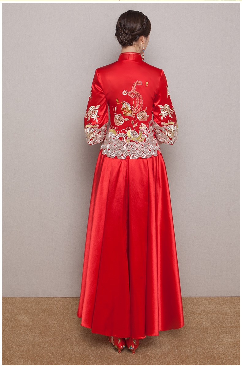 簡約時尚中式秀禾新娘禮服，精致唯美中式禮服