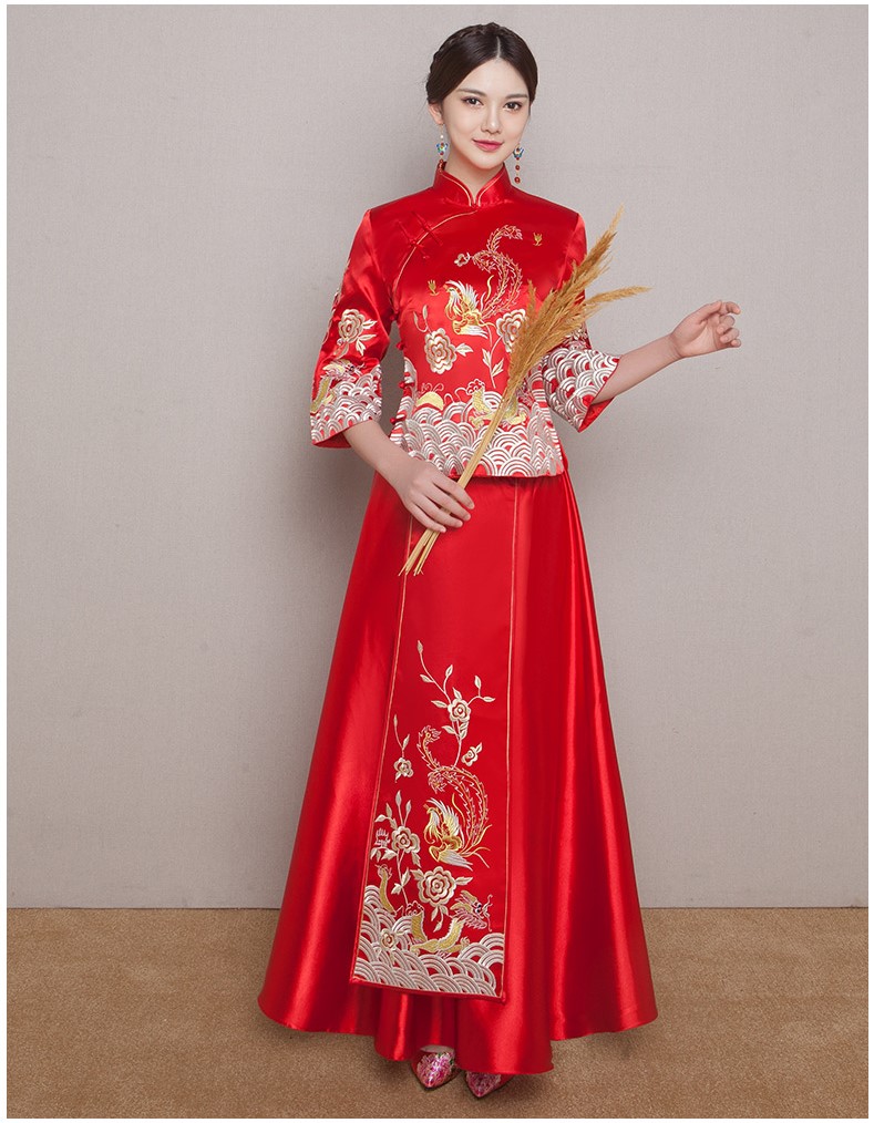 簡約時尚中式秀禾新娘禮服，精致唯美中式禮服