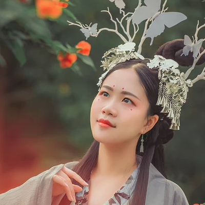 淡雅清新木槿花女生頭像，唯美古風(fēng)真人頭像