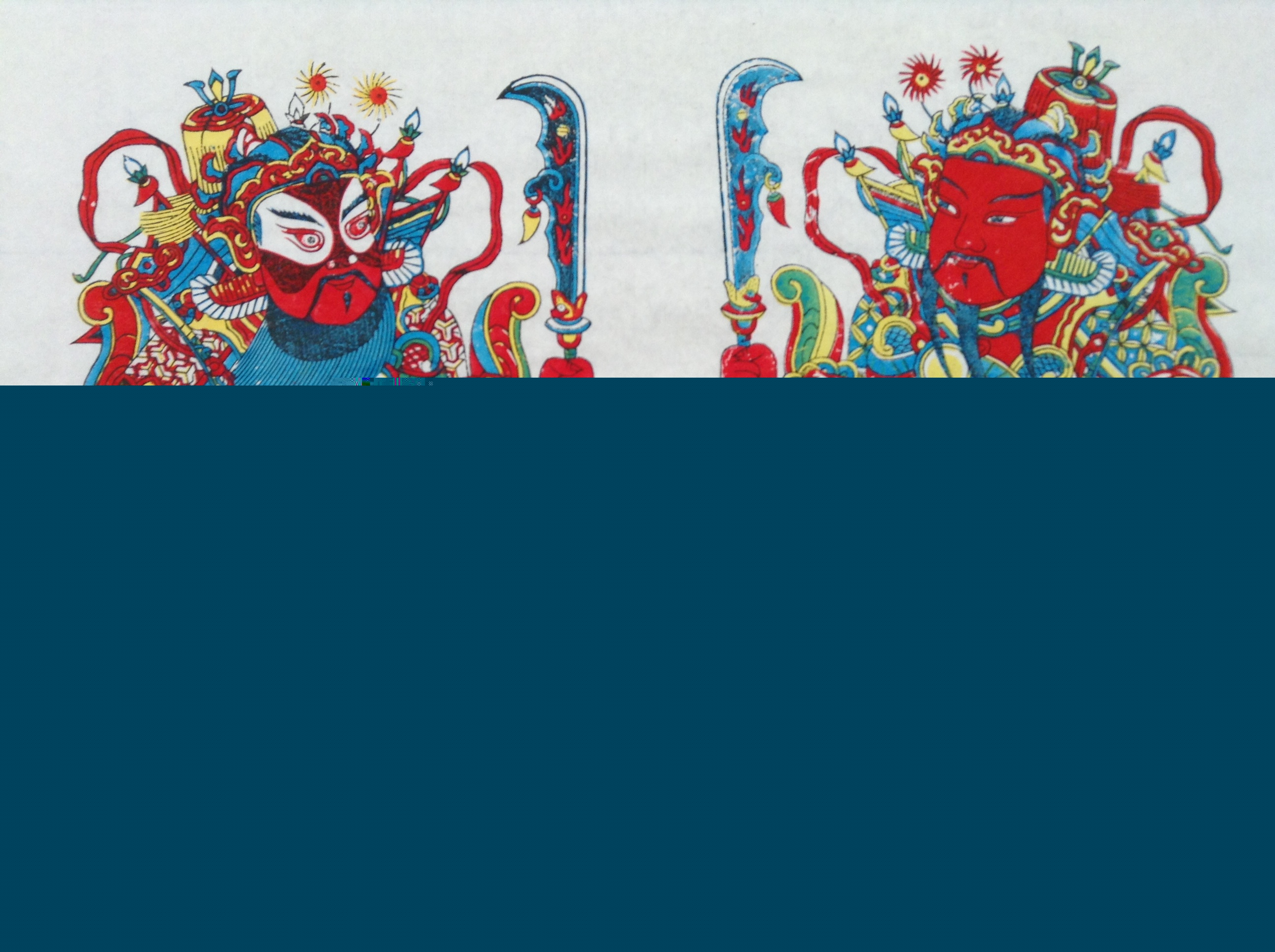 15款生動門神人物年畫，唯美中國吉祥人物年畫