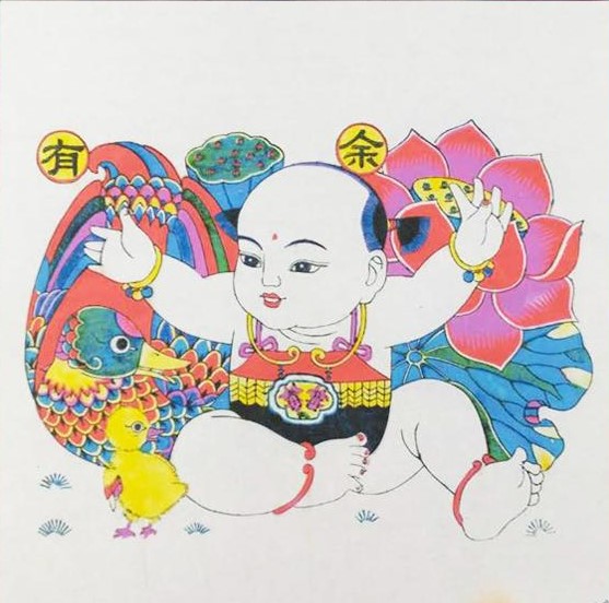 十款民間工藝年畫，古風(fēng)手繪童趣中國(guó)年畫