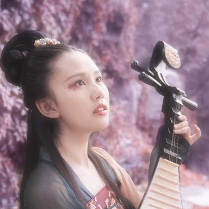 紫色文藝女生頭像，唯美古風(fēng)真人頭像