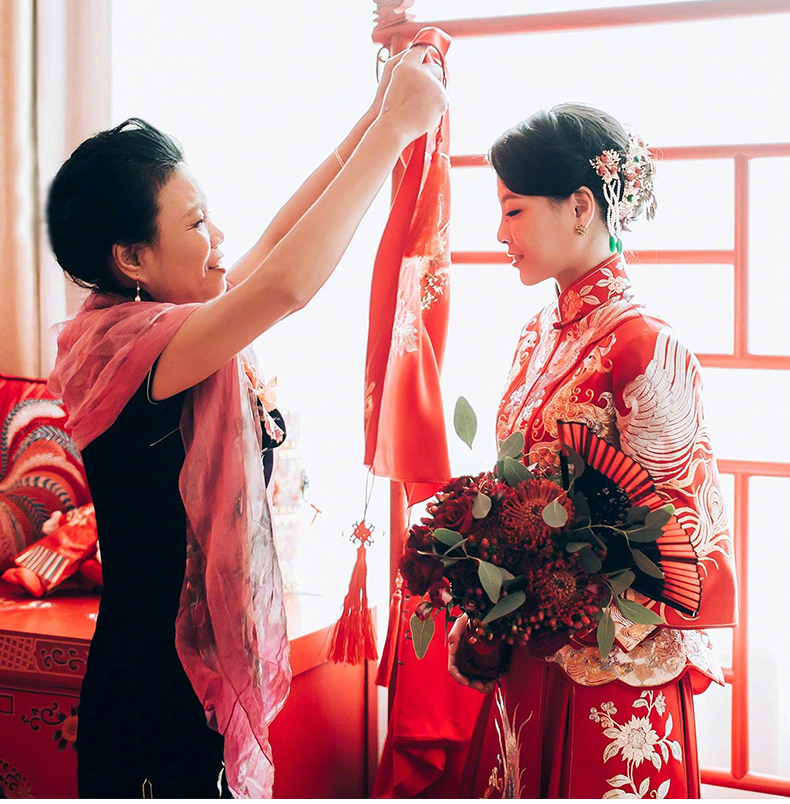 最美家佳樂文學(xué)中式禮服新娘,中式婚禮圖片