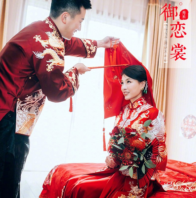 最美家佳樂文學(xué)中式禮服新娘,中式婚禮圖片