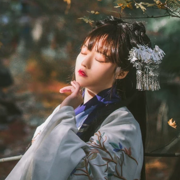 文藝彈琵琶女生頭像，唯美古風(fēng)真人頭像