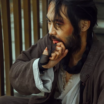 霸氣男生打架帶兵器頭像，唯美古風(fēng)真人頭像