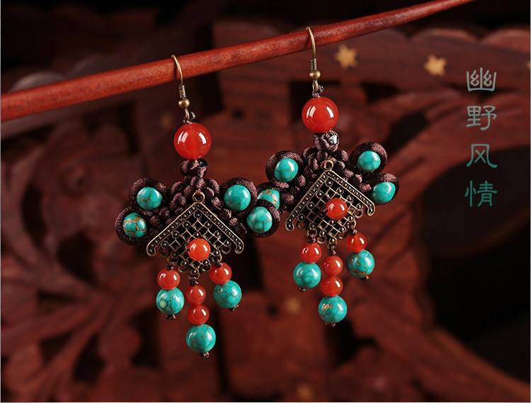 古典家佳樂文學(xué)個(gè)性耳飾流蘇耳環(huán)